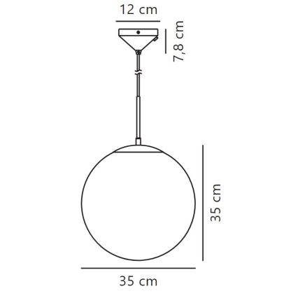 Nordlux - Lámpara colgante GRANT 1xE27/25W/230V diá. 35 cm
