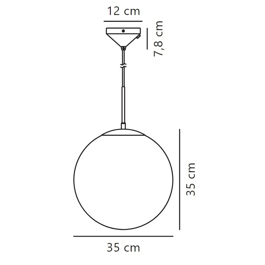 Nordlux - Lámpara colgante GRANT 1xE27/25W/230V diá. 35 cm