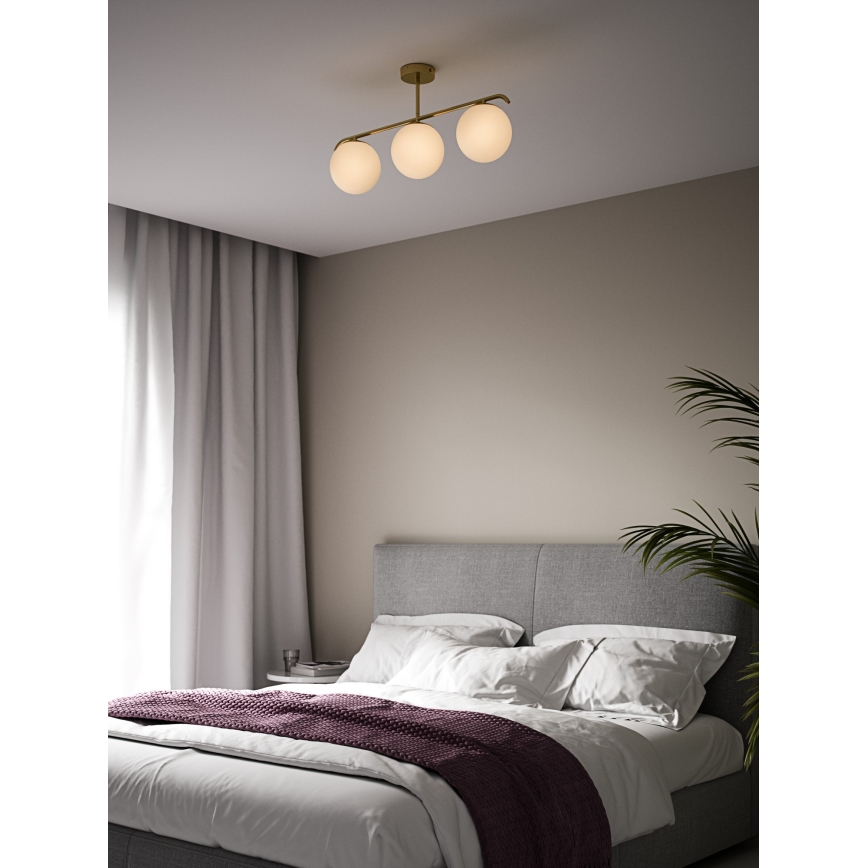 Nordlux - Lámpara colgante GRANT 3xE14/25W/230V dorado