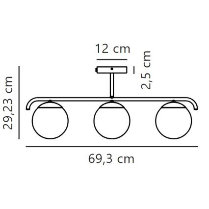 Nordlux - Lámpara colgante GRANT 3xE14/25W/230V dorado