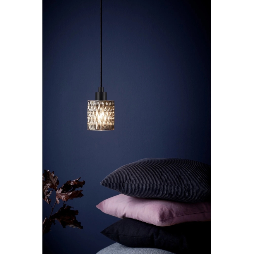 Nordlux - Lámpara colgante HOLLYWOOD 1xE27/60W/230V ahumado