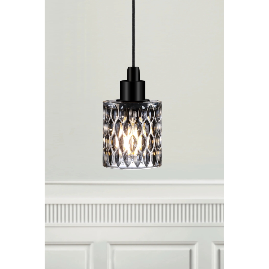 Nordlux - Lámpara colgante HOLLYWOOD 1xE27/60W/230V ahumado
