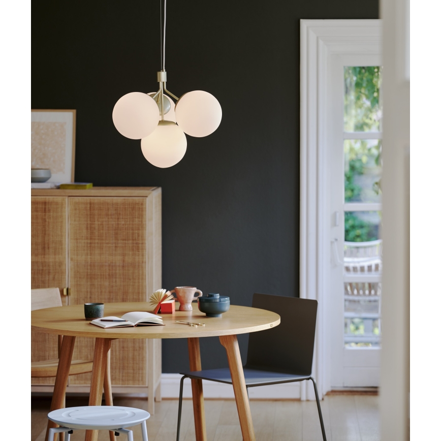 Nordlux - Lámpara colgante IVONA 4xE27/28W/230V dorado