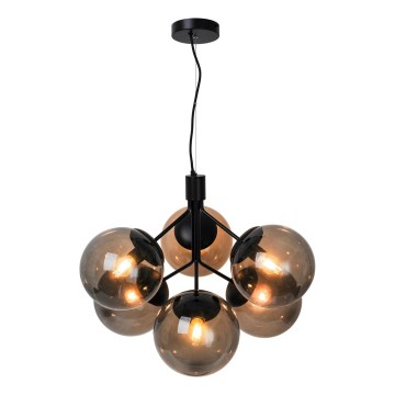 Nordlux - Lámpara colgante IVONA 6xE27/28W/230V negro