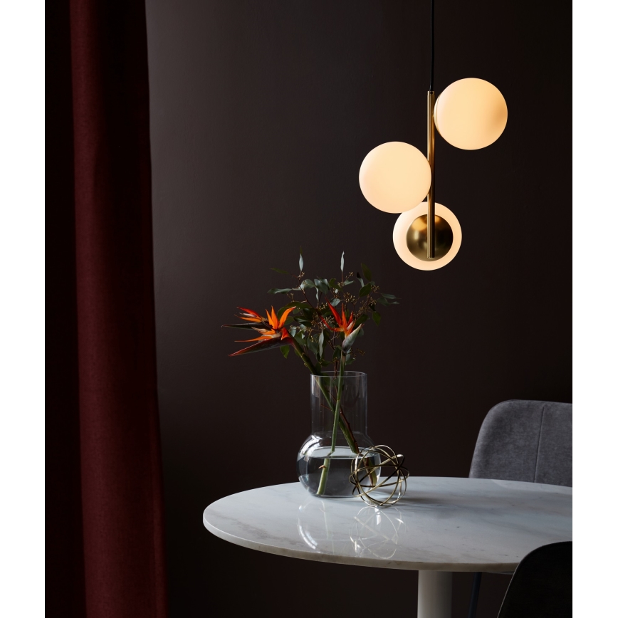 Nordlux - Lámpara colgante LILLY 3xE14/40W/230V dorado