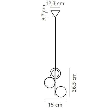 Nordlux - Lámpara colgante LILLY 3xE14/40W/230V dorado