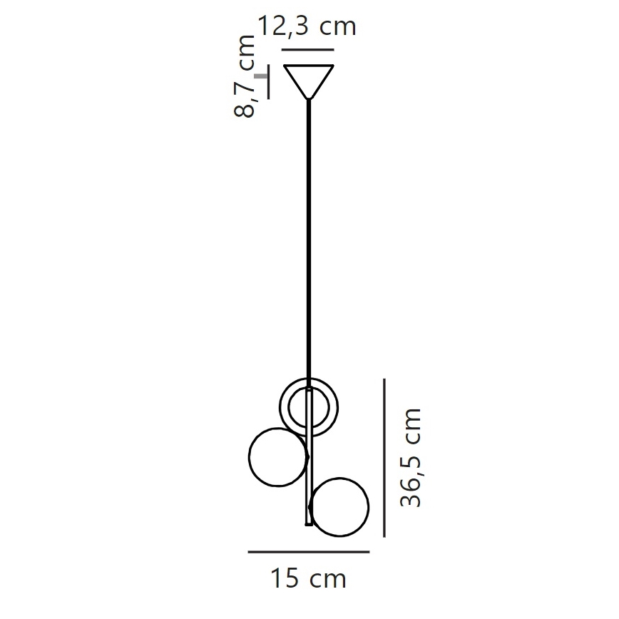 Nordlux - Lámpara colgante LILLY 3xE14/40W/230V dorado