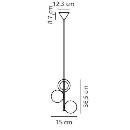 Nordlux - Lámpara colgante LILLY 3xE14/40W/230V negro