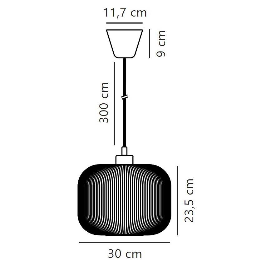 Nordlux - Lámpara colgante MILFORD 1xE27/40W/230V diá. 30 cm