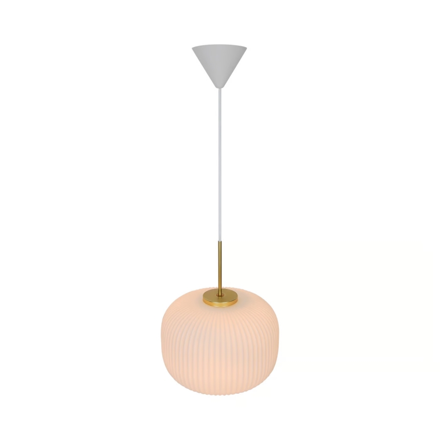 Nordlux - Lámpara colgante MILFORD 1xE27/40W/230V diá. 30 cm blanco
