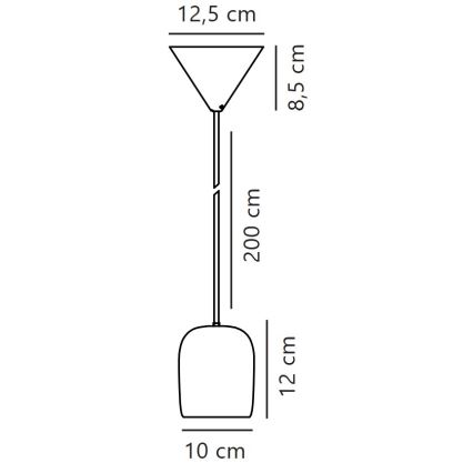 Nordlux - Lámpara colgante NOTTI 1xE27/25W/230V naranja