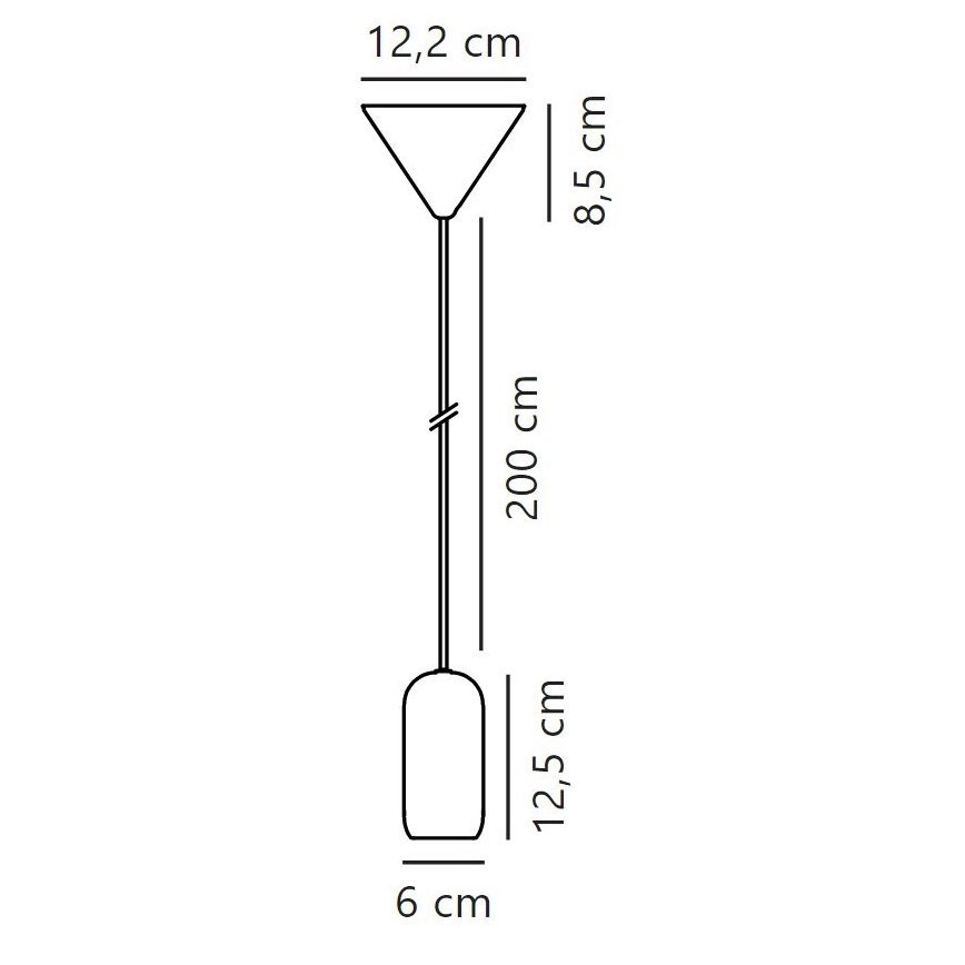 Nordlux - Lámpara colgante NOTTI 1xE27/40W/230V negro