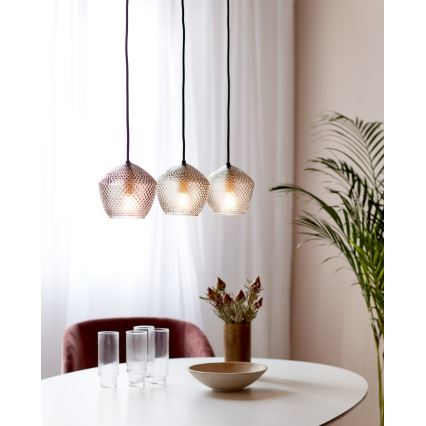 Nordlux - Lámpara colgante ORBIFORM 3xE14/25W/230V negro/gris