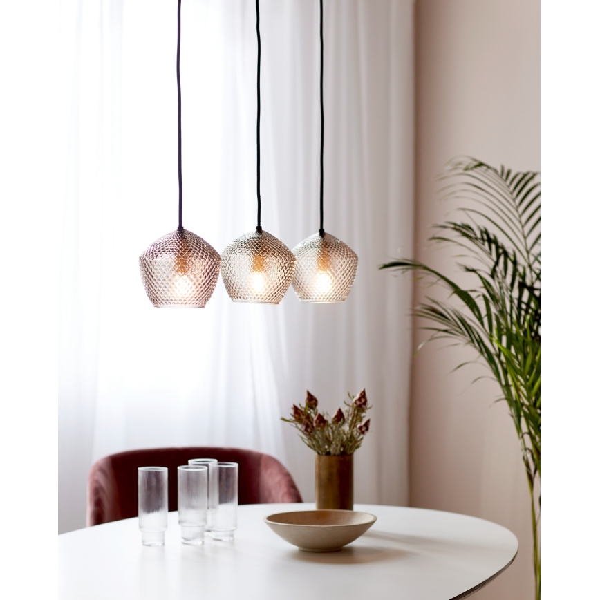 Nordlux - Lámpara colgante ORBIFORM 3xE14/25W/230V negro/gris