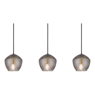 Nordlux - Lámpara colgante ORBIFORM 3xE14/25W/230V negro/gris