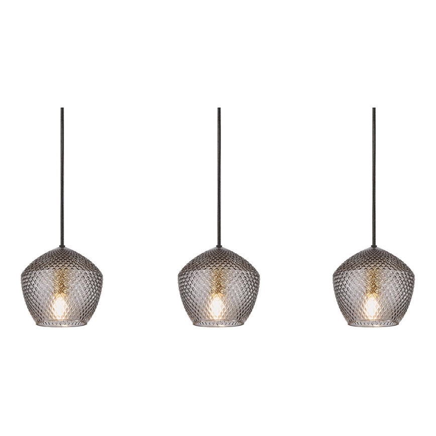 Nordlux - Lámpara colgante ORBIFORM 3xE14/25W/230V negro/gris