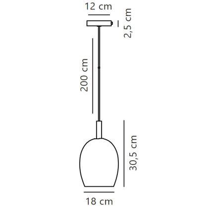 Nordlux - Lámpara colgante UMA 1xE27/40W/230V