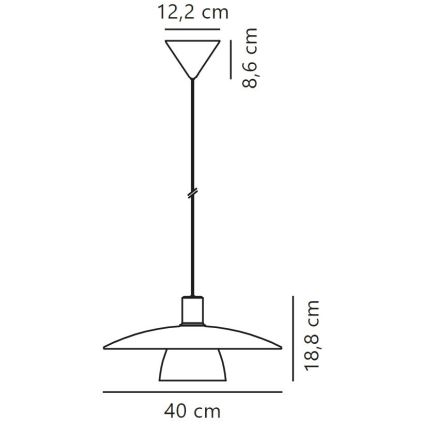 Nordlux - Lámpara colgante VERONA 1xE27/40W/230V