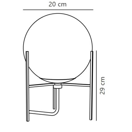 Nordlux - Lámpara de mesa ALTON 1xE14/15W/230V