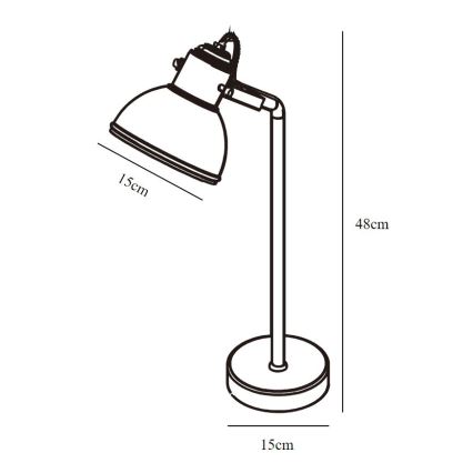 Nordlux - Lámpara de mesa ASLAK 1xE27/15W/230V