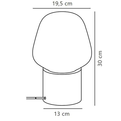 Nordlux - Lámpara de mesa CHRISTINA 1xE27/25W/230V concreto/gris