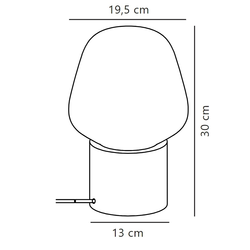 Nordlux - Lámpara de mesa CHRISTINA 1xE27/25W/230V concreto/gris