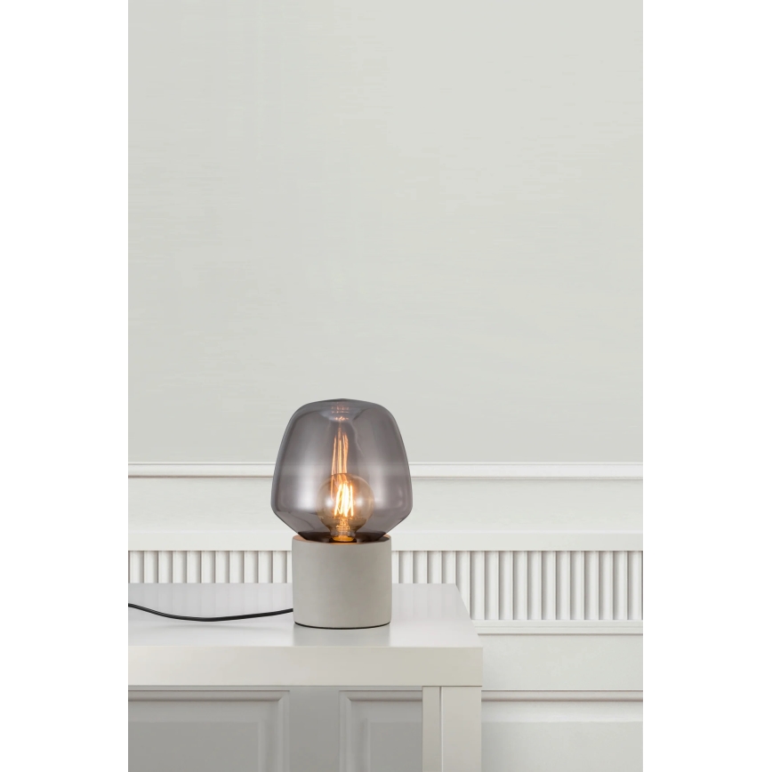 Nordlux - Lámpara de mesa CHRISTINA 1xE27/25W/230V concreto/negro