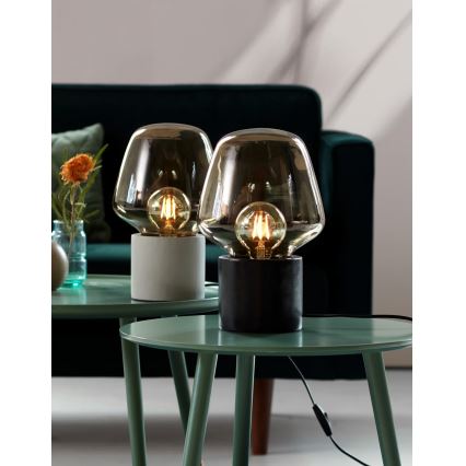 Nordlux - Lámpara de mesa CHRISTINA 1xE27/25W/230V concreto/negro