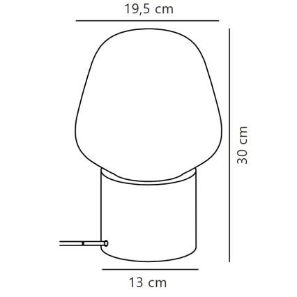 Nordlux - Lámpara de mesa CHRISTINA 1xE27/25W/230V concreto/negro