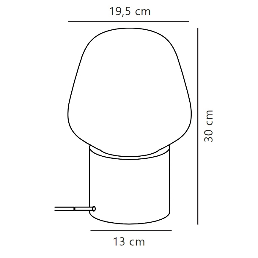 Nordlux - Lámpara de mesa CHRISTINA 1xE27/25W/230V concreto/negro