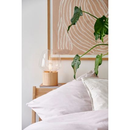 Nordlux - Lámpara de mesa CHRISTINA 1xE27/25W/230V madera de caucho