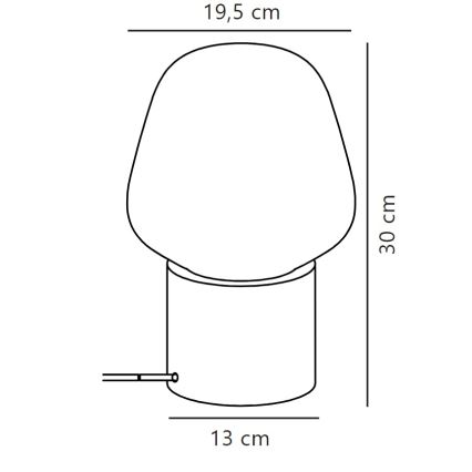 Nordlux - Lámpara de mesa CHRISTINA 1xE27/25W/230V madera de caucho