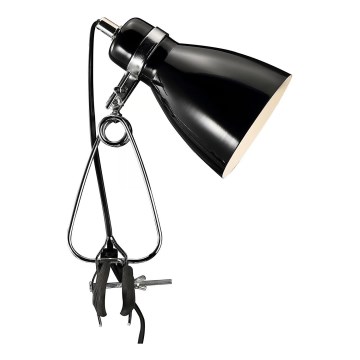 Nordlux - Lámpara de mesa con clip CYCLONE 1xE14/15W/230V negro