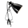 Nordlux - Lámpara de mesa con clip CYCLONE 1xE14/15W/230V negro