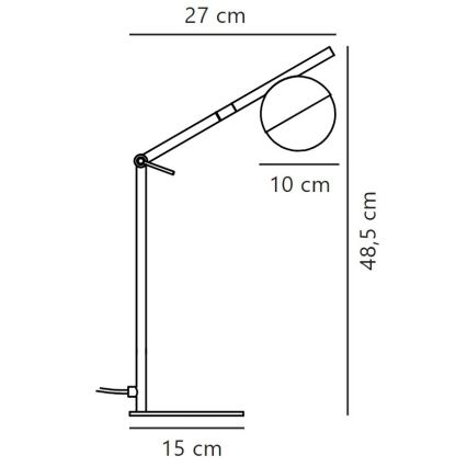 Nordlux - Lámpara de mesa CONTINA 1xG9/5W/230V negro