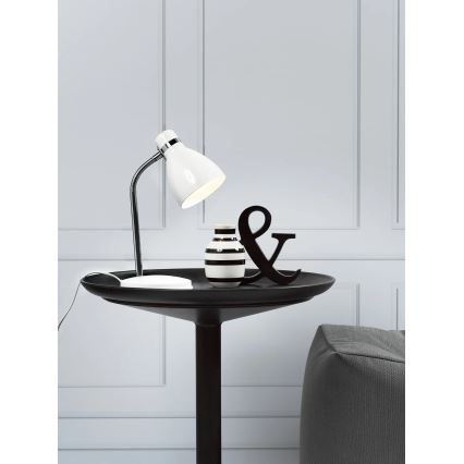 Nordlux - Lámpara de mesa CYCLONE 1xE14/15W/230V blanco