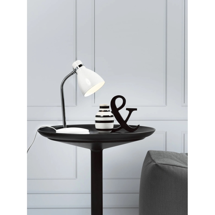 Nordlux - Lámpara de mesa CYCLONE 1xE14/15W/230V blanco