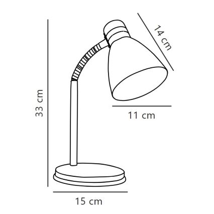 Nordlux - Lámpara de mesa CYCLONE 1xE14/15W/230V blanco