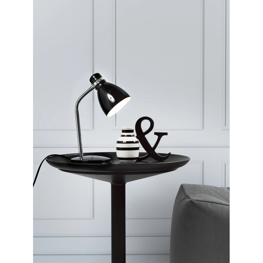 Nordlux - Lámpara de mesa CYCLONE 1xE14/15W/230V negro