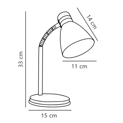 Nordlux - Lámpara de mesa CYCLONE 1xE14/15W/230V negro