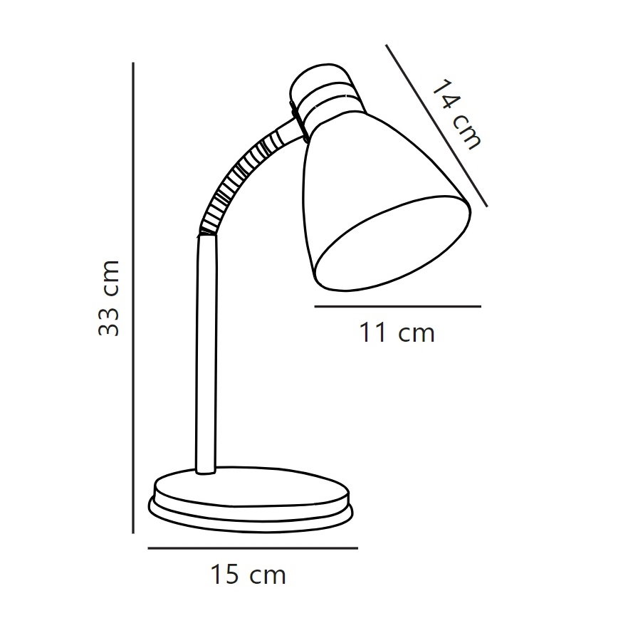 Nordlux - Lámpara de mesa CYCLONE 1xE14/15W/230V negro