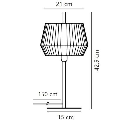 Nordlux - Lámpara de mesa DICTE 1xE14/40W/230V beige/negro