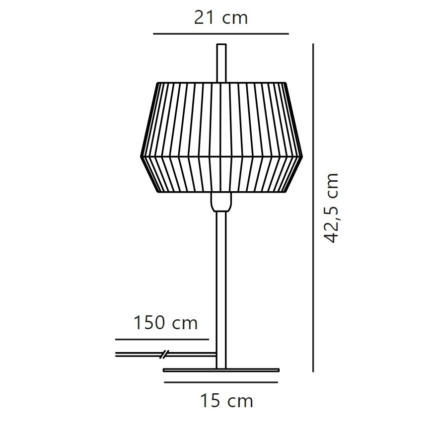 Nordlux - Lámpara de mesa DICTE 1xE14/40W/230V beige/negro
