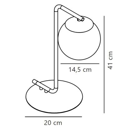 Nordlux - Lámpara de mesa GRANT 1xE14/40W/230V negro