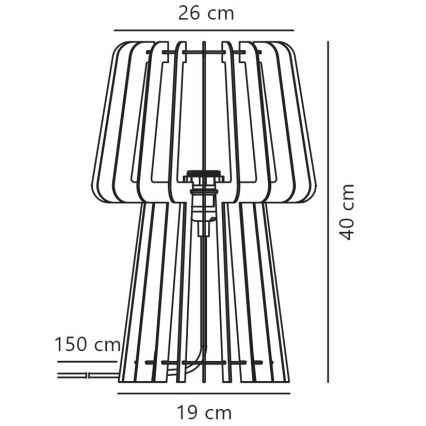 Nordlux - Lámpara de mesa GROA 1xE27/40W/230V