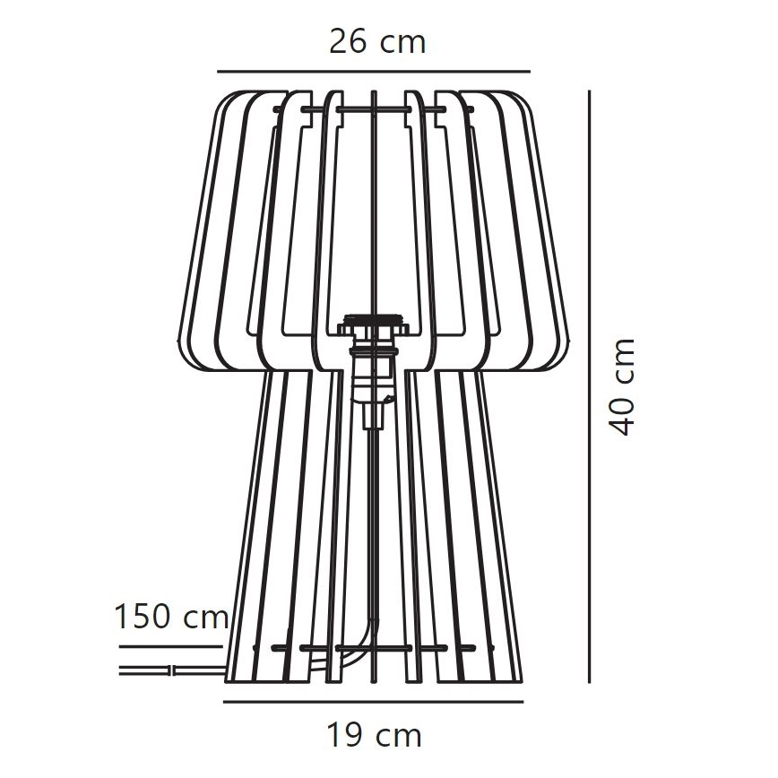 Nordlux - Lámpara de mesa GROA 1xE27/40W/230V