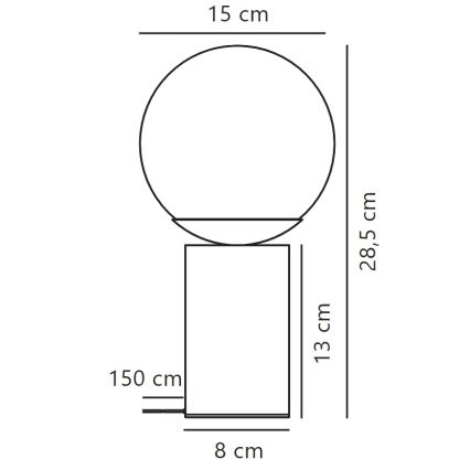 Nordlux - Lámpara de mesa LILLY 1xE14/25W/230V Mármol/marrón