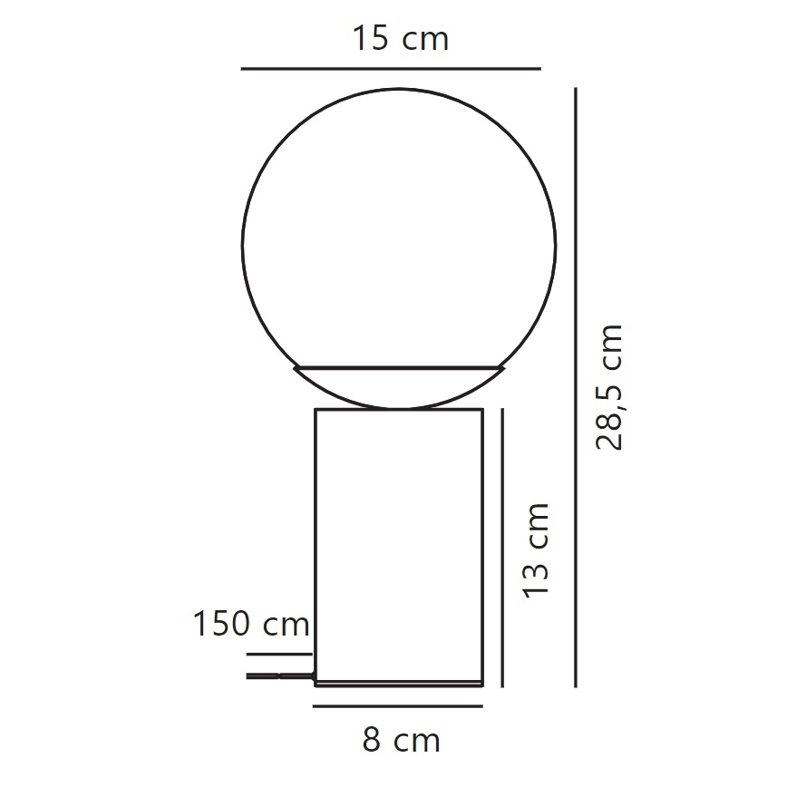 Nordlux - Lámpara de mesa LILLY 1xE14/25W/230V Mármol/marrón