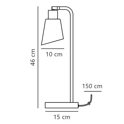 Nordlux - Lámpara de mesa MOLLI 1xE14/25W/230V