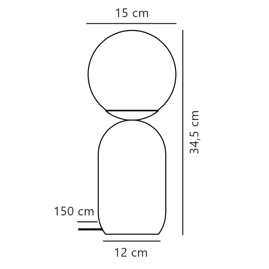 Nordlux - Lámpara de mesa NOTTI 1xE14/25W/230V gris